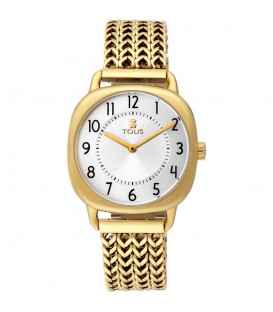 Reloj TOUS para mujer de la colección OSIER 1920 fabricado en acero inoxidable bañado en oro. Estamos ante un reloj de diseño cl