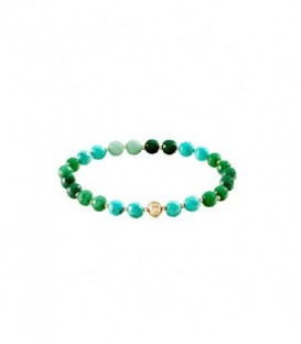 Pulsera Agatha Paris Nightfall Piedras Verdes y Baño oro - 2480331-658-TU