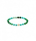 Pulsera Agatha Paris Nightfall Piedras Verdes y Baño oro - 2480331-658-TU