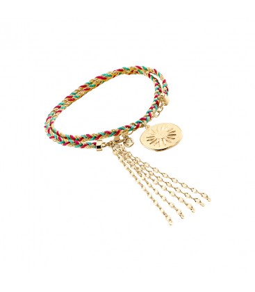 Pulsera o Gargantilla Agatha Paris Vesper San Cristobal Baño Oro y Esmalte Naranja - 2480332-256-TU