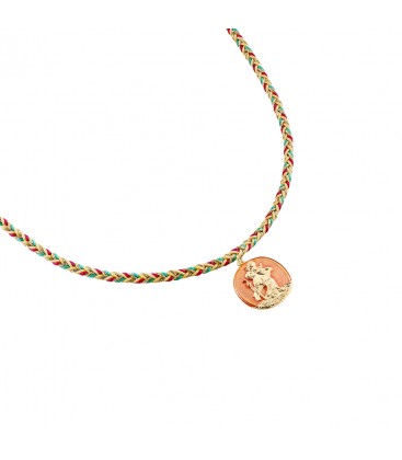 Pulsera o Gargantilla Agatha Paris Vesper San Cristobal Baño Oro y Esmalte Naranja - 2480332-256-TU